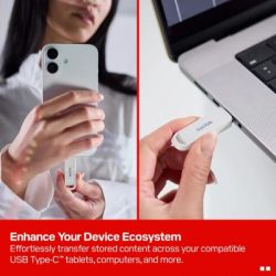 USB ���� ���������� SanDisk 128GB Phone Drive Arctic White Type-C USB 3.2 (SDIXS0N-128G-GN6NE) - �������� 5