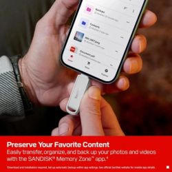 USB ���� ���������� SanDisk 128GB Phone Drive Arctic White Type-C USB 3.2 (SDIXS0N-128G-GN6NE) - �������� 6