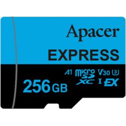 ����� ���'�� Apacer 256GB microSDXC class 10 UHS-I U3 V30 A1 Express (AP256GMCEXG3X17-RA)