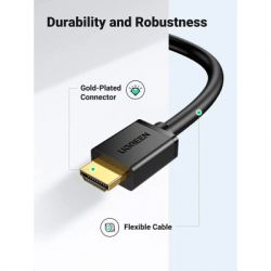 Кабель мультимедийный HDMI M to DVI M 1.5m HD106 black Ugreen (11150) - Картинка 3