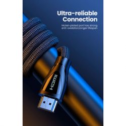 Кабель мультимедійний HDMI M to HDMI M 1.5m braided HD140 black Ugreen (80402) - Картинка 11