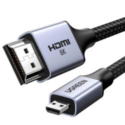 ������ �������������� HDMI M to HDMI micro M 2.0m V2.1 8K60Hz HD164 black Ugreen (15517)