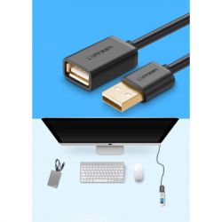 ���� ������ USB 2.0 AM/AF 0.5m US103 black Ugreen (10313) - �������� 2