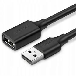���� ������ USB 2.0 AM/AF 0.5m US103 black Ugreen (10313)