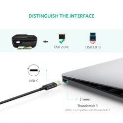 Кабель для принтера USB-C 2.0 to BM 2.0m US241 black Ugreen (50446) - Картинка 3