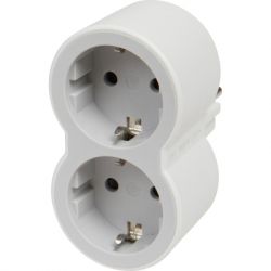 Сетевой разветвитель LEGRAND СТАНДАРТ 2х2К+З фронтальні розетки , колір Білий/Сірий (694516) - Картинка 2