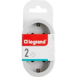 Сетевой разветвитель LEGRAND СТАНДАРТ 2х2К+З фронтальні розетки , колір Білий/Сірий (694516) - Картинка 4
