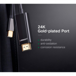 Кабель мультимедійний miniDisplayPort M to HDMI M 1.5m MD101 4K black UGREEN (20848) - Картинка 9