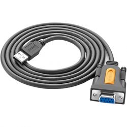 Кабель для передачі даних USB to COM F 1.5m DB9 RS-232 CR104 black Ugreen (20201) - Картинка 2