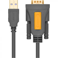 Кабель для передачі даних USB to COM M 2.0m DB9 RS-232 CR104 black Ugreen (20222) - Картинка 2