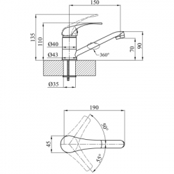 Змішувач Agua Leon-C010 (CV012080) - Картинка 4
