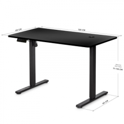 Комп'ютерний стіл Mealux PowerDesk Energy Black з електрорегулюванням висоти (EVO-201 Energy B/B) - Картинка 3