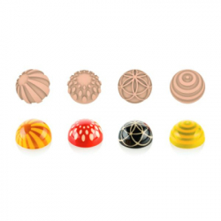� �������� �������� Silikomart ���� "Chocado" ���� ������ ��� ����������� �������� + ����� (CHOCO STAMP A & SEMISFERA 01) - �������� 2