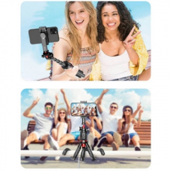 ������ RTAKO C03 Octopus Extendable Tripod Selfie Stick (with Detachable Phone Holder) Black (6942063212416) - �������� 3