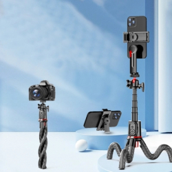������ RTAKO C03 Octopus Extendable Tripod Selfie Stick (with Detachable Phone Holder) Black (6942063212416) - �������� 9