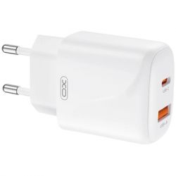Зарядний пристрій XO 1xUSB-C PD20W + 1xUSB QC3.0 White (L158.white) - Картинка 2