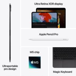 Планшет Apple iPad Pro 11" M5 WiFi + Cellular 512GB with standard glass - Space Black (ME2Q4TY/A) - Картинка 8