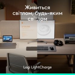Клавіатура Logitech Slim Solar+ for Business Wireless/Bluetooth Graphite (920-013779) - Картинка 2