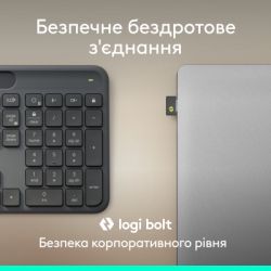 Клавіатура Logitech Slim Solar+ for Business Wireless/Bluetooth Graphite (920-013779) - Картинка 5