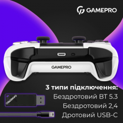 ������� GamePro GPS20W 2.4G/BT 5.1/USB (Switch/PC/PS/iOS/Android) RGB White (GPS20W) - �������� 6