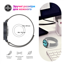 ������� �� �����-��������� Armorstandart Milanese Magnetic ��� Samsung Galaxy Watch 7 / FE / 6 / 6 Classic / 5 / 5 Pro / 4 / 4 Classic Bl (ARM86842) - �������� 7
