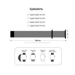 Ремінець до смарт-годинника Armorstandart Sport Band (3 Straps) для Apple Watch 49/46/45/44/42 (Series 1-3) Pine Green (ARM56845) - Картинка 4