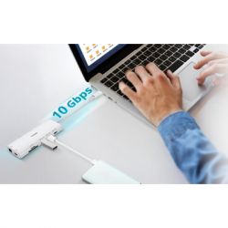 Концентратор D-Link USB-C 10-in-1 2xHDMI + 1xRJ45 1000Mbps + 2xUSB-C + USB 3.1 + USB 3.0 + SD + TF silver (DUP-A01) - Картинка 2
