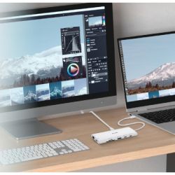 Концентратор D-Link USB-C 10-in-1 2xHDMI + 1xRJ45 1000Mbps + 2xUSB-C + USB 3.1 + USB 3.0 + SD + TF silver (DUP-A01) - Картинка 3