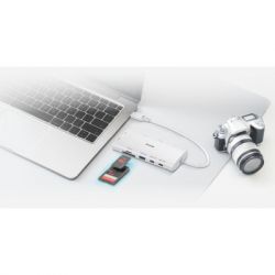 Концентратор D-Link USB-C 10-in-1 2xHDMI + 1xRJ45 1000Mbps + 2xUSB-C + USB 3.1 + USB 3.0 + SD + TF silver (DUP-A01) - Картинка 4