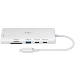 ������������ D-Link USB-C 10-in-1 2xHDMI + 1xRJ45 1000Mbps + 2xUSB-C + USB 3.1 + USB 3.0 + SD + TF silver (DUP-A01)