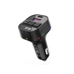 FM ��������� XO BCC17 Car Charger Smart Bluetooth Dual Port PD 30W ������ (BCC17.black) - �������� 2