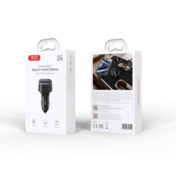 FM ��������� XO BCC17 Car Charger Smart Bluetooth Dual Port PD 30W ������ (BCC17.black) - �������� 4