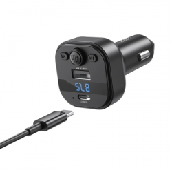 FM модулятор XO BCC18 USB-A OTG/USB-C Black (BCC18.black) - Картинка 2