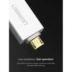 Перехідник OTG USB 2.0 AF to Micro 5P US195 white UGREEN (30529) - Картинка 3