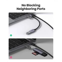 Переходник OTG USB 3.0 AF to USB-C 0.1m US378 black Ugreen (70889) - Картинка 7