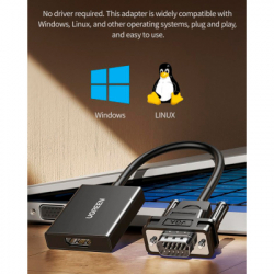 ���������� VGA M to HDMI F CM513 black UGREEN (50945) - �������� 6