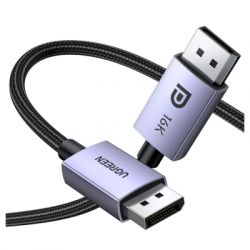 Кабель мультимедийный DisplayPort M to DisplayPort M 2.0m 16K DP118 black Ugreen (15384) - Картинка 2