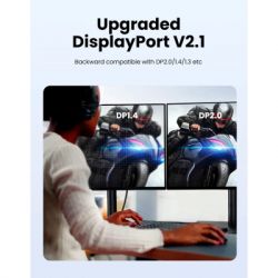 Кабель мультимедийный DisplayPort M to DisplayPort M 2.0m 16K DP118 black Ugreen (15384) - Картинка 9