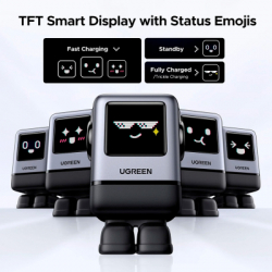 �������� ������� Ugreen 1xUSB + 3xUSB-C GaN 100W Robot X688 gray (45515B) - �������� 3