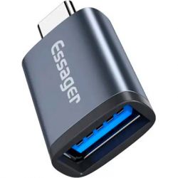 ���������� OTG USB 3.0 AF to USB-C M gray Essager (EZJAC-SRA0G) - �������� 2