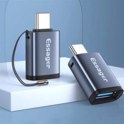 ���������� OTG USB 3.0 AF to USB-C M gray Essager (EZJAC-SRA0G) - �������� 3
