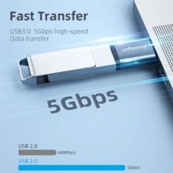 ���������� OTG USB 3.0 AF to USB-C M gray Essager (EZJAC-SRA0G) - �������� 4