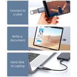 ���������� OTG USB 3.0 AF to USB-C M gray Essager (EZJAC-SRA0G) - �������� 6