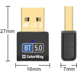 USB Bluetooth адаптер ColorWay Bluetooth BT 5.0 - Картинка 2