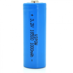 ����������� 18500 1000mAh, LiFePO4, TipTop, 3.2V, Blue Vipow (IFR18500-600mAhTT)