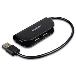 ������������ AXAGON USB 2.0 to 4xUSB 2.0 0.2m black (HUE-X4B)