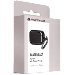 Чохол для навушників Armorstandart Panzer для Apple Airpods Pro 3 Black (ARM88286) - Картинка 2