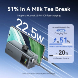 ������� ������������ Vention 20000 mAh 100W Gray TFT Display Type (FKCH0) - �������� 8