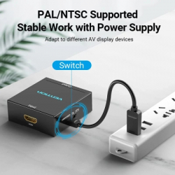 Конвертор HDMI to RCA Metal Type black Vention (AEEB0) - Картинка 11