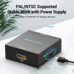 Конвертор HDMI to RCA Metal Type black Vention (AEEB0) - Картинка 8